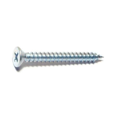 Midwest Fastener Sheet Metal Screw, #8 x 1-1/2 in, Zinc Plated Steel Flat Head Phillips Drive, 100 PK 03015
